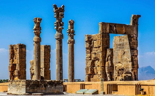 Gate of all countries with winged hybrids, Persepolis