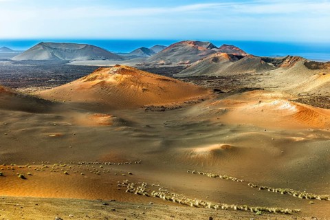 Timanfaya National Park Fire Mountains, Montanas del Fuego, Lanzarote, Canary Islands, Spain,