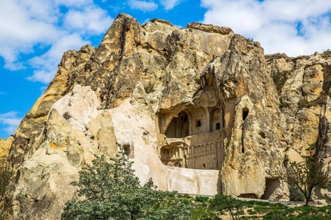 Churches and monasteries, Göreme open-air museum, fantastic tuff rock formations, Cappadocia,