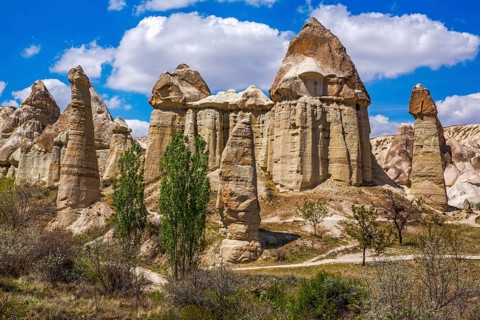 Bagildere Valley, fantastic tuff rock formations, Cappadocia, Turkey