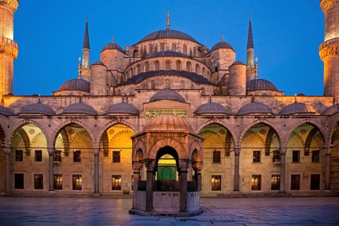 161/Blue mosque at night