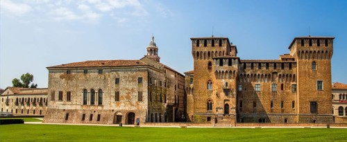 San Giorgio Castle connected to the palace by a grand staircase, Mantua, Lombardy, Italy, Mantua,