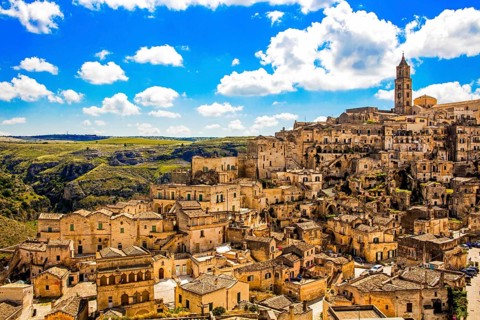 Matera with cathedral, Puglia