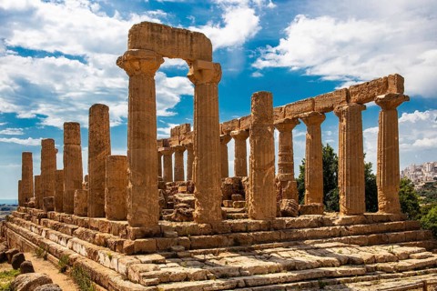 Temple of Juno (or Hera Temple) as Dorian Peripteros, Valley of the Temples, Agrigento, Sicily,