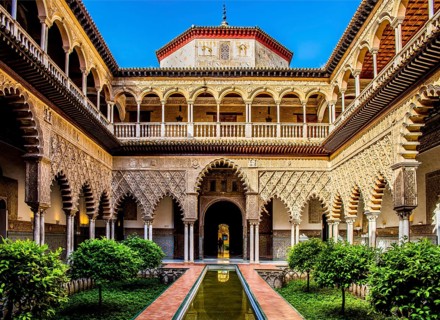 Mädchenhof, Patio de las Doncellas, Alcázar, Sevilla, Seville, Andalucia, Spain