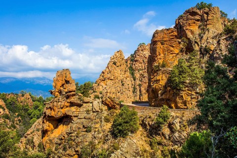 Calanche, bizarre rock formations 400 m above sea level, UNESCO World Heritage Site, Corsica