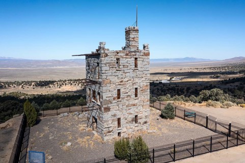Austin, Nevada - Stokes Castle, built in 1897 by Anson Phelps Stokes, but occupied for only one