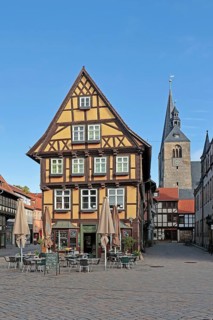 Market square, Quedlinburg, Saxony-Anhalt, Germany, World Heritage Site, UNESCO