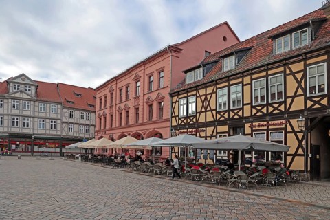 Market square, Quedlinburg, Saxony-Anhalt, Germany, World Heritage Site, UNESCO