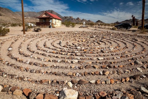 Beatty, Nevada - Art is the attraction in Rhyolite, a town that boomed briefly after gold was
