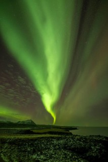 Northern Lights, Aurora Borealis, Arnastapi, Iceland