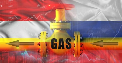Russian gas export pipeline to Austria. Gas exports from Russia to Austria on financial chart