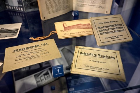 Exhibits from the exhibition Determination Herrenmensch in the former NS Ordensburg Vogelsang,