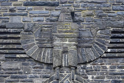 Eagle relief in the former NS Ordensburg Vogelsang, Eifel National Park, Schleiden-Gemünd, North