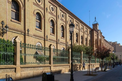 Historic palace building now a retirement home, Palacio de los Duques de Villahermosa, Zaragoza,