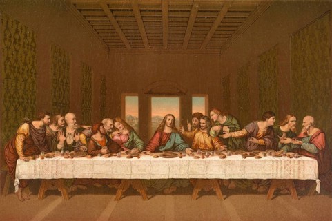 Biblical scene, Bible, The Last Supper, a central event in Christianity, the evening in front of