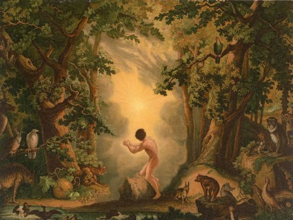 Biblical scene, Bible, The Creation of Adam, central scene from the Book of Genesis, in which God