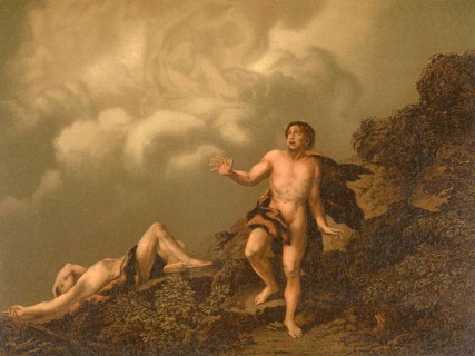 Biblical scene, Bible, Cain's fratricide refers to the biblical story in which Cain kills his