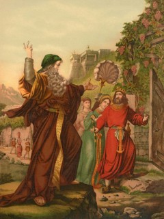 Biblical scene, Bible, Elijah's sermon to Ahab and Jezebel, Elijah or Elijah is a biblical prophet
