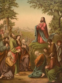 Biblical scene, Bible, Our Father, the prayer that Jesus taught his disciples and which can be