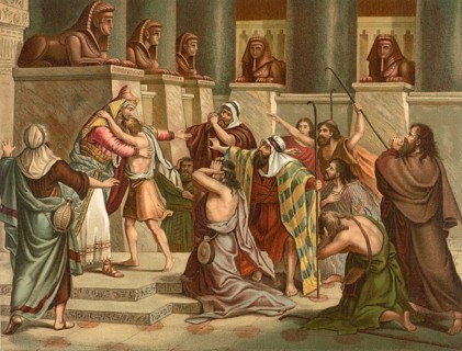 Biblical scene, Bible, Joseph reveals himself to his brothers after they once sold him as a child.