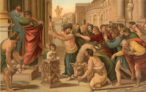 Biblical scene, Bible, The experience of Paul and Barnabas in Lystra is a central event on their