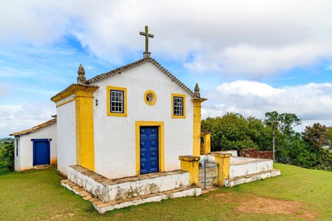 Small colonial chapel in the city of Ouro Preto, Minas Gerais, Ouro Preto, Minas Gerais, Brazil