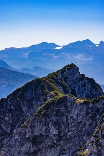 View from Rettenkogel to Bergwerkskogel and Dachstein, Postalm, Osterhorn Group, Salzkammergut,