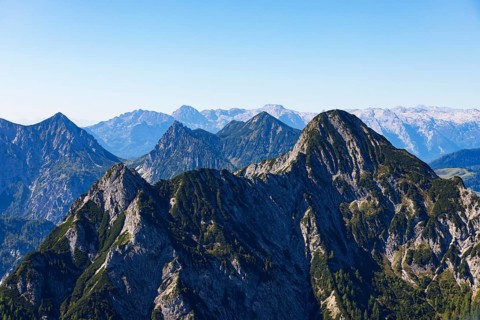 View from Rettenkogel to Rinnkogel, Postalm, Osterhorn Group, Salzkammergut, Province of Salzburg,