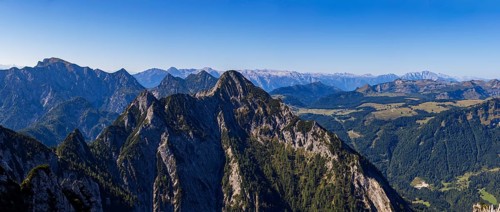 View from Rettenkogel to Rinnkogel and Gamsfeld, Postalm, Osterhorn Group, Salzkammergut, Province