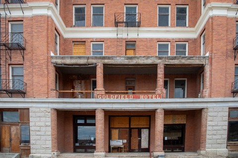 Goldfield, Nevada - The Goldfield Hotel. Now closed, the Goldfield was the most lavish hotel during