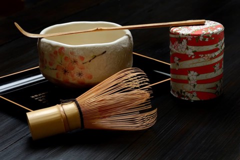 Matcha tea preparation accessories, tea utensils