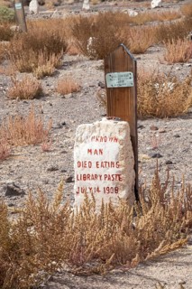 Goldfield, Nevada - Goldfield Historic Cemetery. One grave holds an unknown man who died from