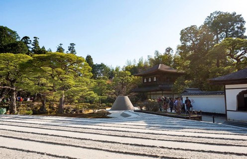 Rock Garden, Zen Garden with Mount Fuji Replica, Jisho-ji or Ginkaku-ji, Zen Temple, Higashiyama,
