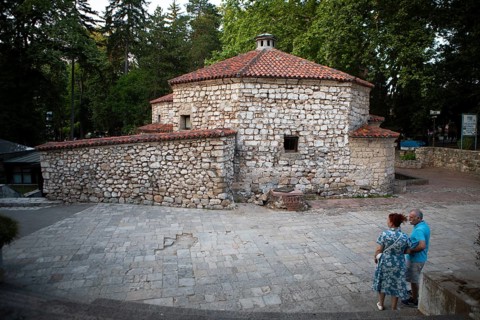 Amam Turkish bath in Svetog Save pedestrian zone in Sokobanja, Serbia