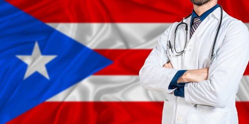 Puerto Rico national health system. Puerto Rico health and medical insurance concept