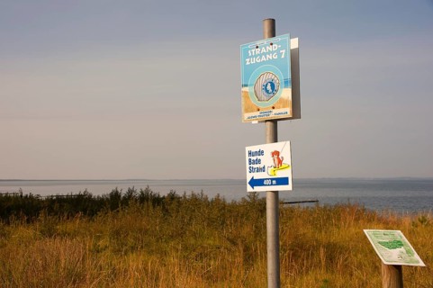Information boards about the beach and dog beach, Cape Arkona, Wittow Peninsula, Putgarten, Rügen