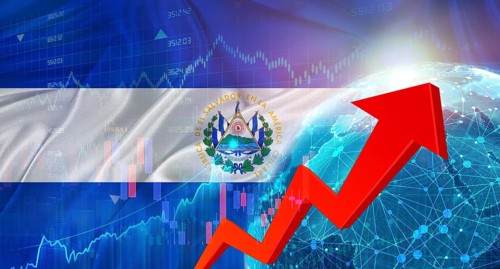 Global financial growth with Bulgaria flag. Financial growth with Bulgaria flag on economic