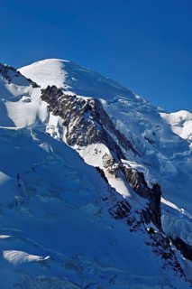Snow-covered, Mont-Blanc, Aiguille du Midi mountain station viewing platform, Chamonix-Mont-Blanc,