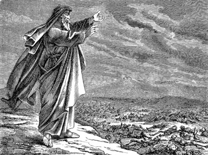 This is how the Lord speaks, wind, come here and blow at these killed people so that they come to