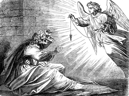 The man with the measuring string, The Prophet Zacharia, chapter 2, angel, pendulum, measure,