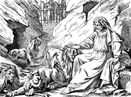 Daniel in the Lion's Den, The Prophet Daniel, Chapter 6, King Darius, Ditch, Cave, Lion, Danger,