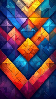 Abstract modern template, geometric effect stylized as mosaic tile, vibrant colorful business
