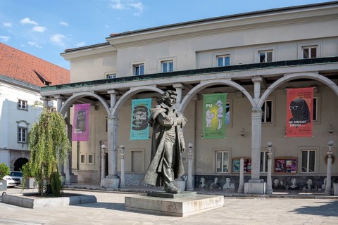 France Prešeren Memorial, Slovenian National Poet, Kranj, Upper Carniola, Slovenia