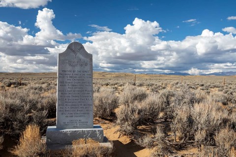 Farson, Wyoming - The 'Parting of the Ways' monument is close to the place where emigrants in the