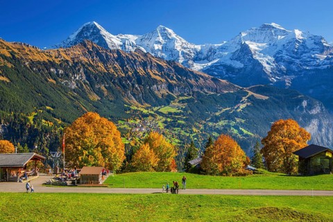 Mountain inn in the hamlet of Sulwald with views of Wengen, Eiger 3967m, Mönch 4110m and Jungfrau