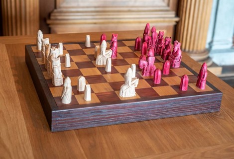 Old chess game in Kalmar Castle, Småland, Sweden, Scandinavia