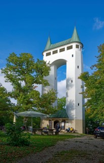 Schönberg Tower, observation tower, also known as Pfullinger Unterhose, double tower, Pfullingen,