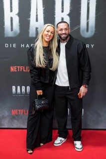 Dominique Eckerlin and Christian Eckerlin at the premiere of the Netflix film Babo at the Astor