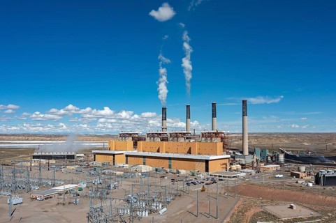 Rock Springs, Wyoming - The Jim Bridger power plant. Originally all four units were coal-fired, but